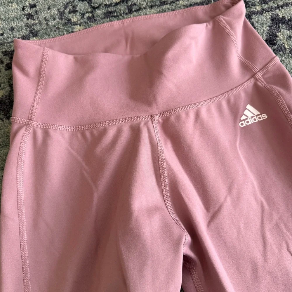 Women’s Adidas Pink Circuit High Waisted 7/8 Leggings With Mesh Pockets Size M - Picture 6 of 12